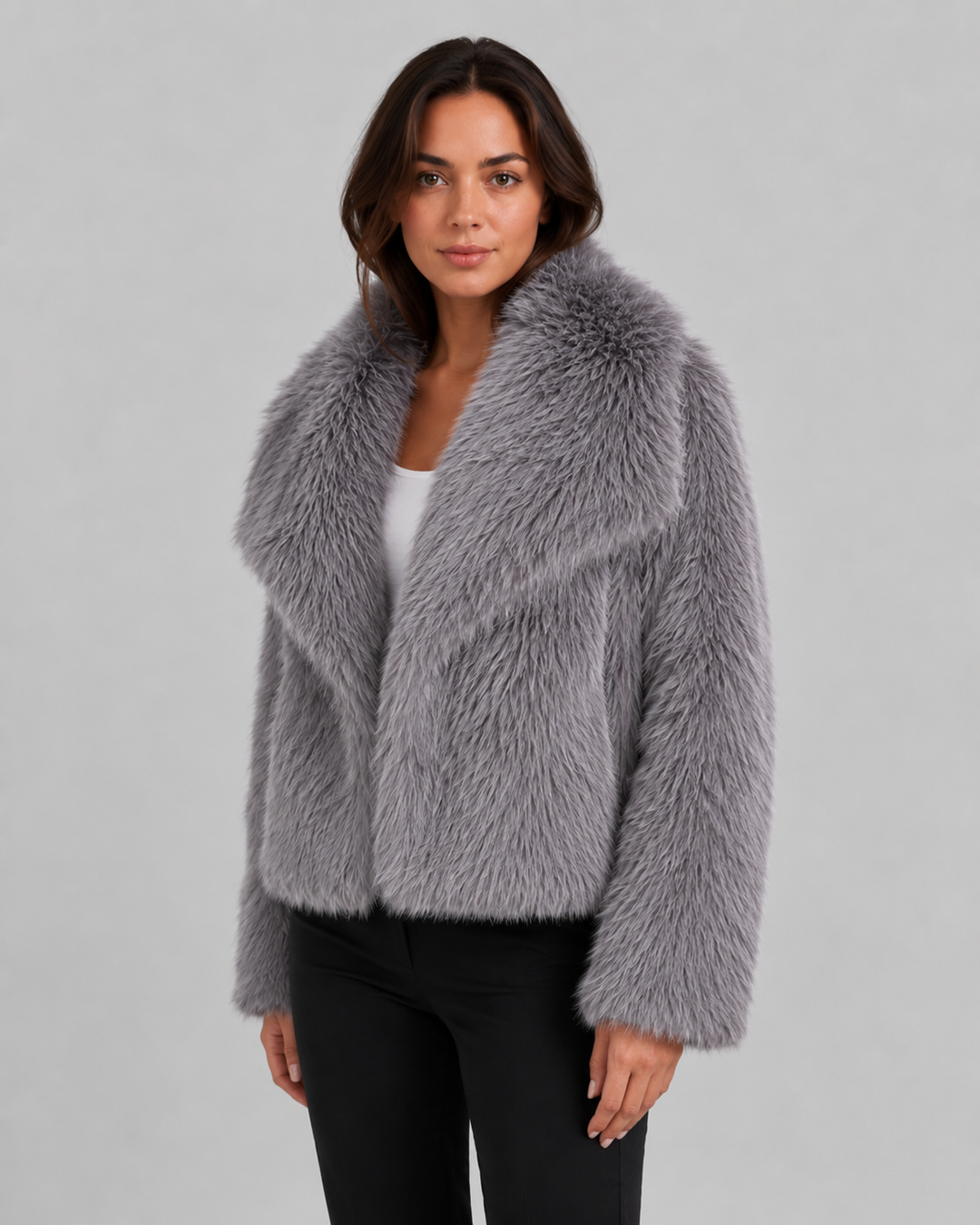 LAURENCE | VESTE EN FAUSSE FOURRURE COURTE