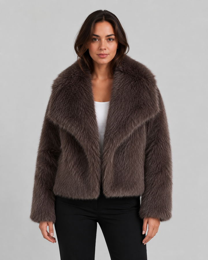 LAURENCE | VESTE EN FAUSSE FOURRURE COURTE