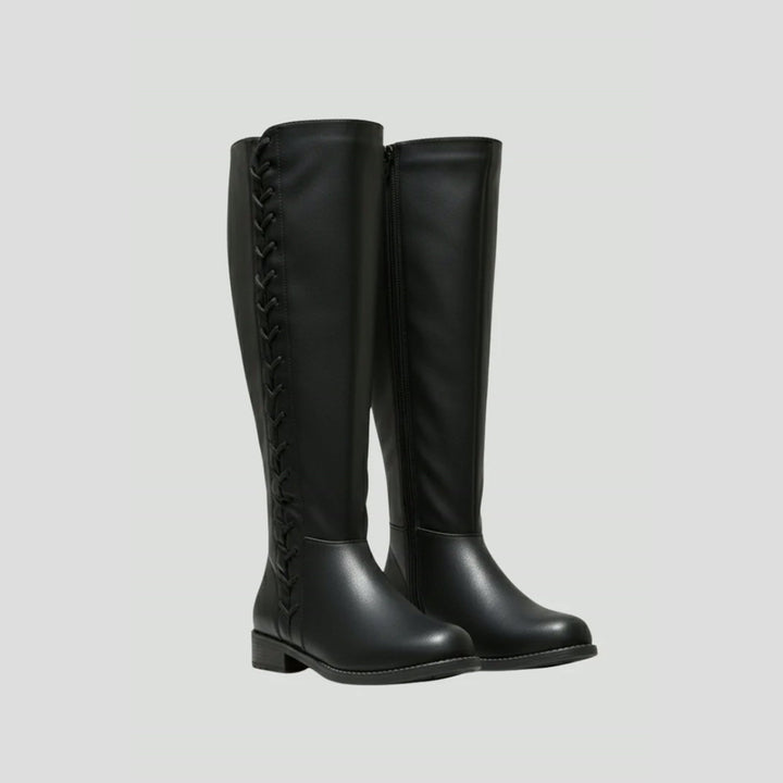 Clarissa | Bottes hautes à laçage avant et extérieur sobre