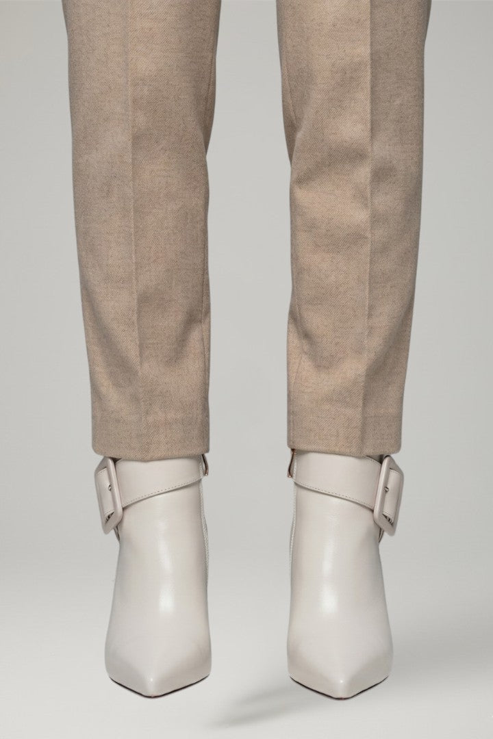 Fiona | Bottines en cuir à boucle et fermeture zippée