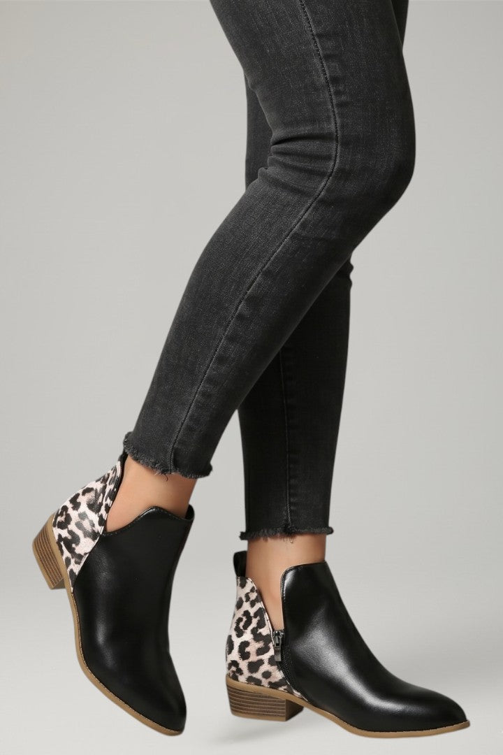 Ursula | Bottes en cuir à fermeture zippée latérale et talon bas
