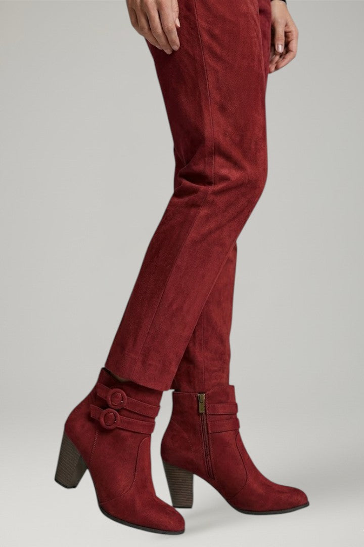 Valeria | Bottes cowboy en cuir à détail de boucle et talon stable