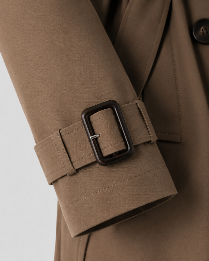 CLOTILDE | TRENCH LONG CEINTURÉ CROISÉ