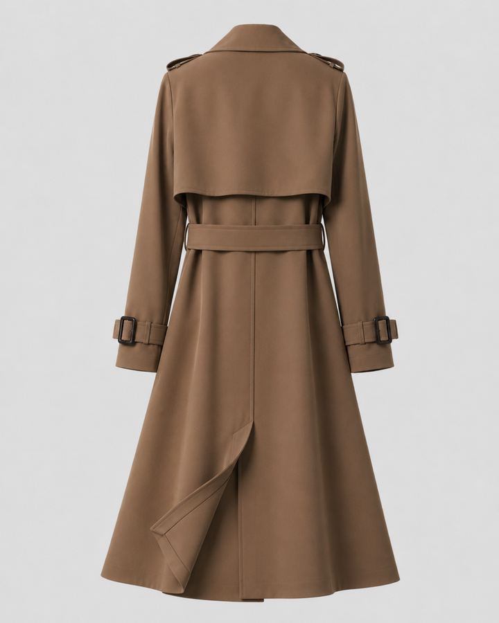 CLOTILDE | TRENCH LONG CEINTURÉ CROISÉ