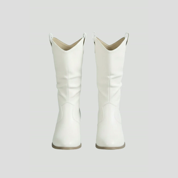 Selena | Bottes à mi-mollet, languettes et talon bloc