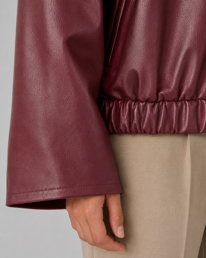 LÉONORE | VESTE EN SIMILICUIR COURTE