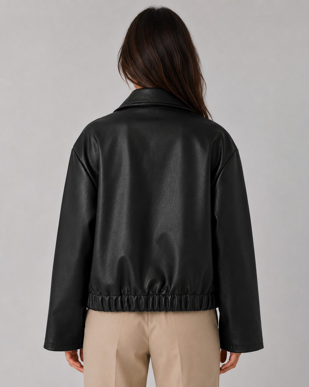 LÉONORE | VESTE EN SIMILICUIR COURTE