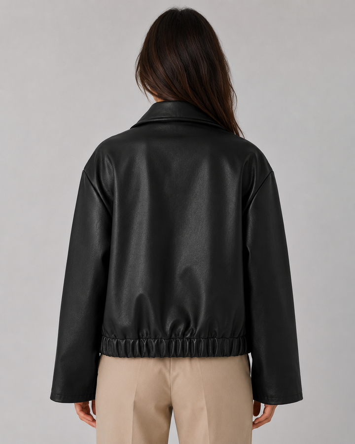 LÉONORE | VESTE EN SIMILICUIR COURTE