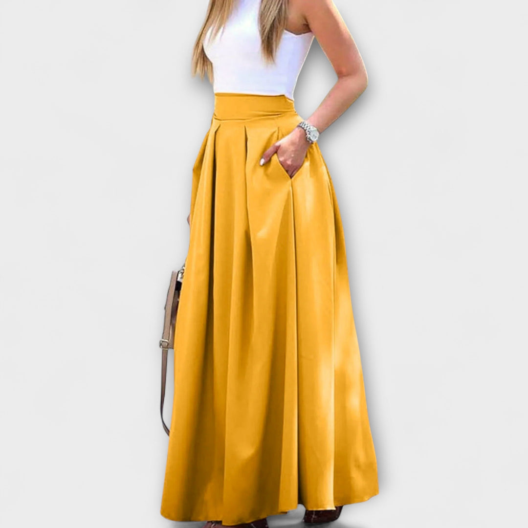 Tzafira – Jupe longue élégante à taille haute