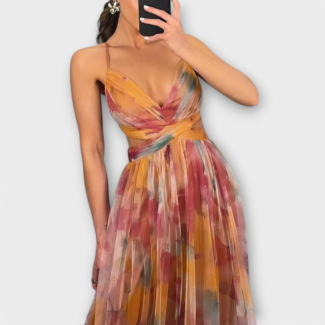 Annai | Robe maxi en mesh élégante et ajustée