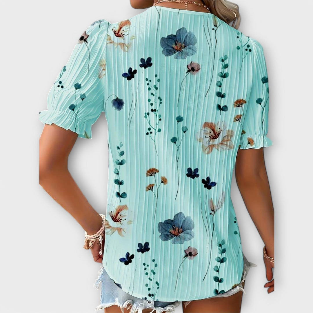 Emily - Blouse tendance à col pointu