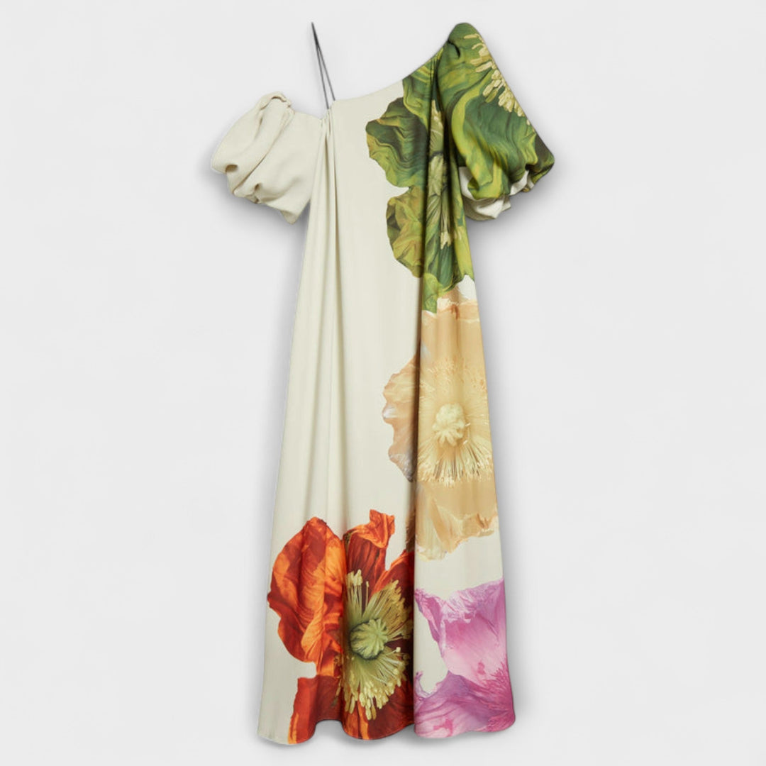 Melody - Robe maxi florale asymétrique