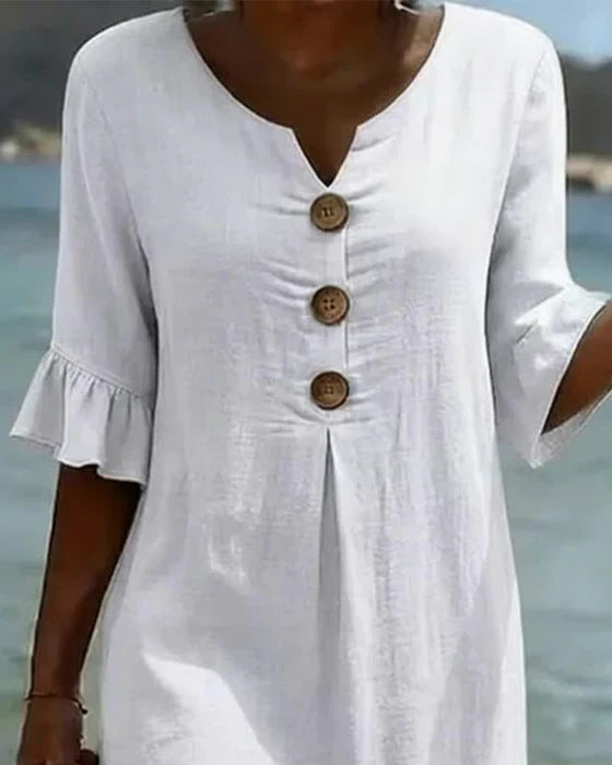 Robe du quotidien blanche au style floral