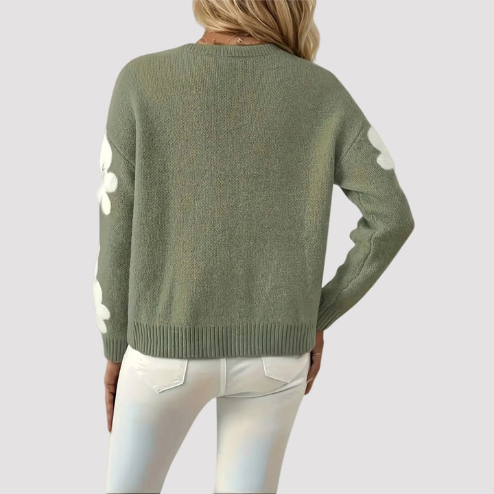 SILKE | PULL DOUX À MOTIFS FLEURIS