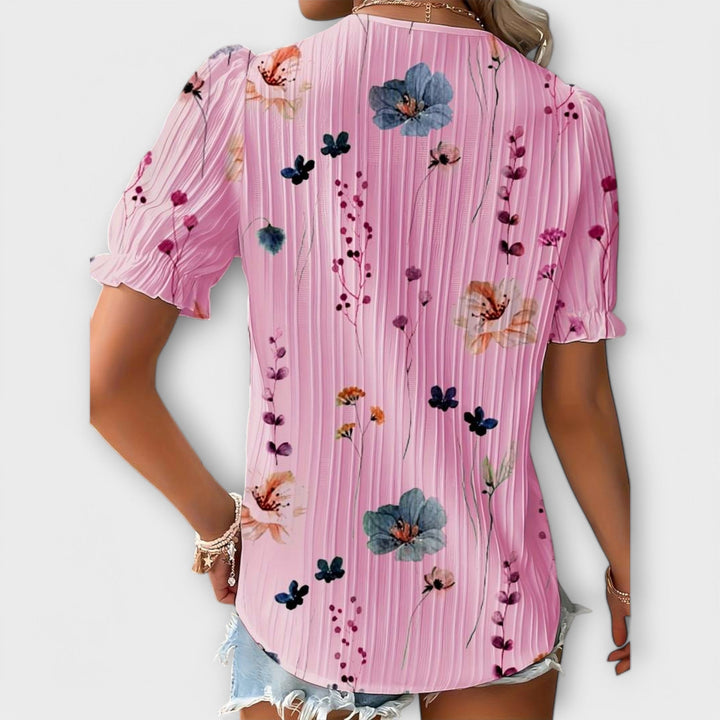 Emily - Blouse tendance à col pointu