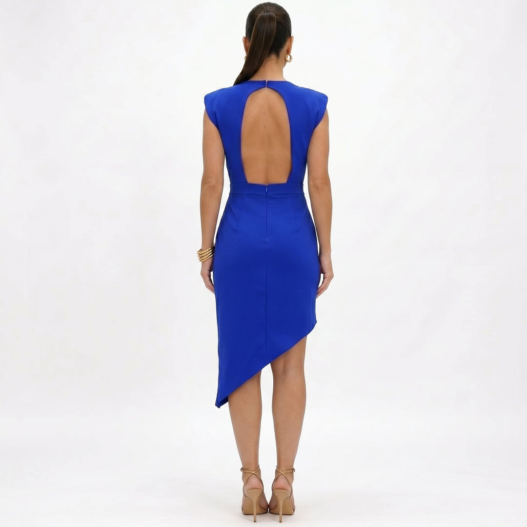 Maja | Robe asymétrique à épaules structurées