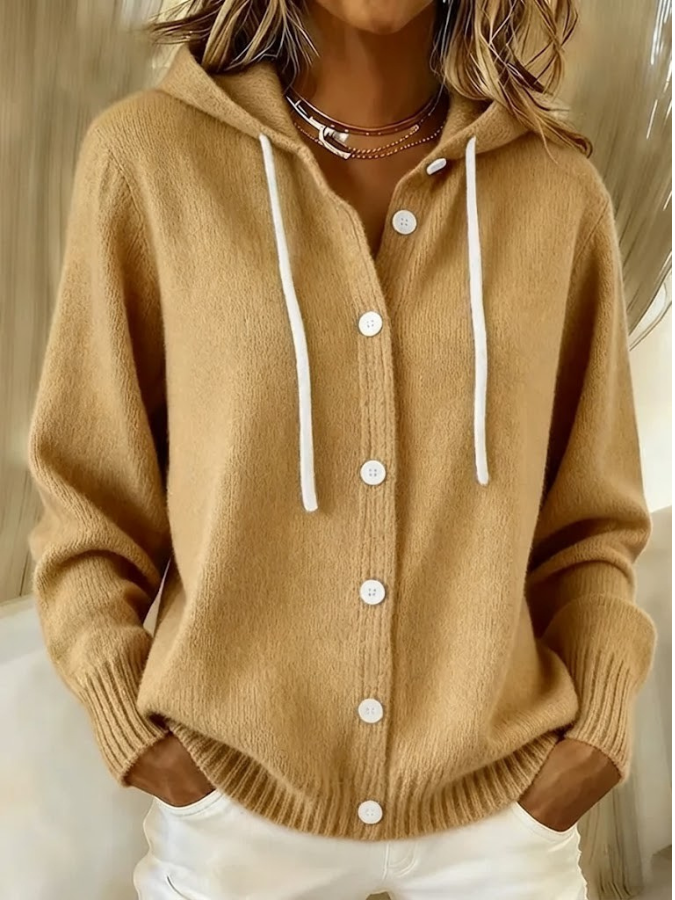 BELLA | CARDIGAN TRICOTÉ À CAPUCHE