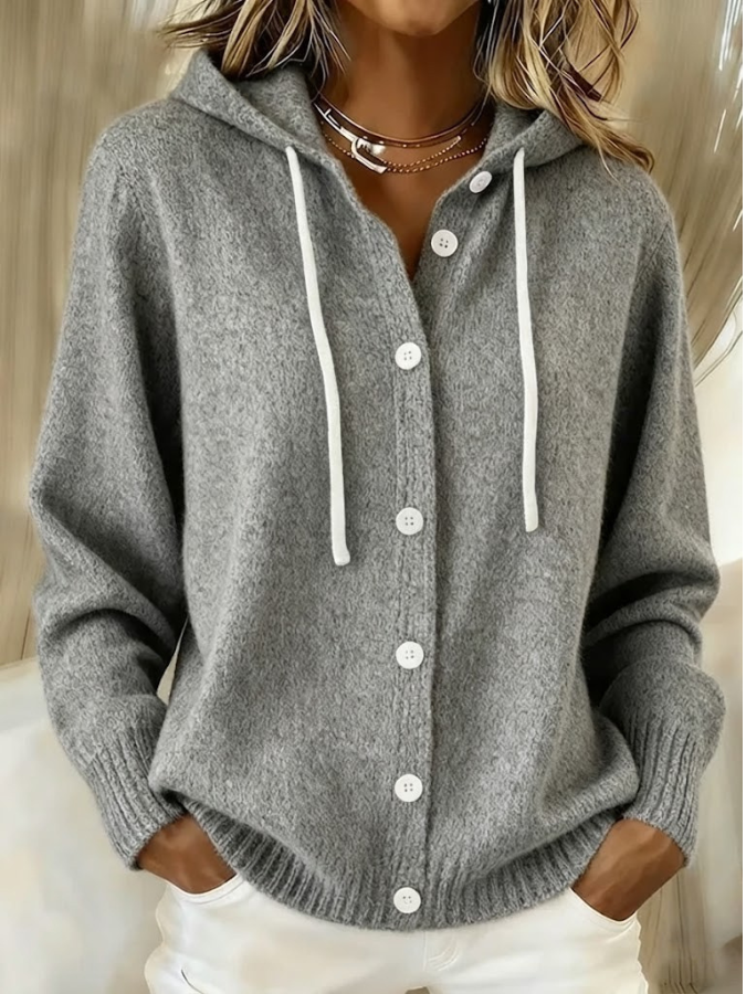 BELLA | CARDIGAN TRICOTÉ À CAPUCHE