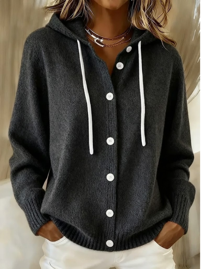 BELLA | CARDIGAN TRICOTÉ À CAPUCHE