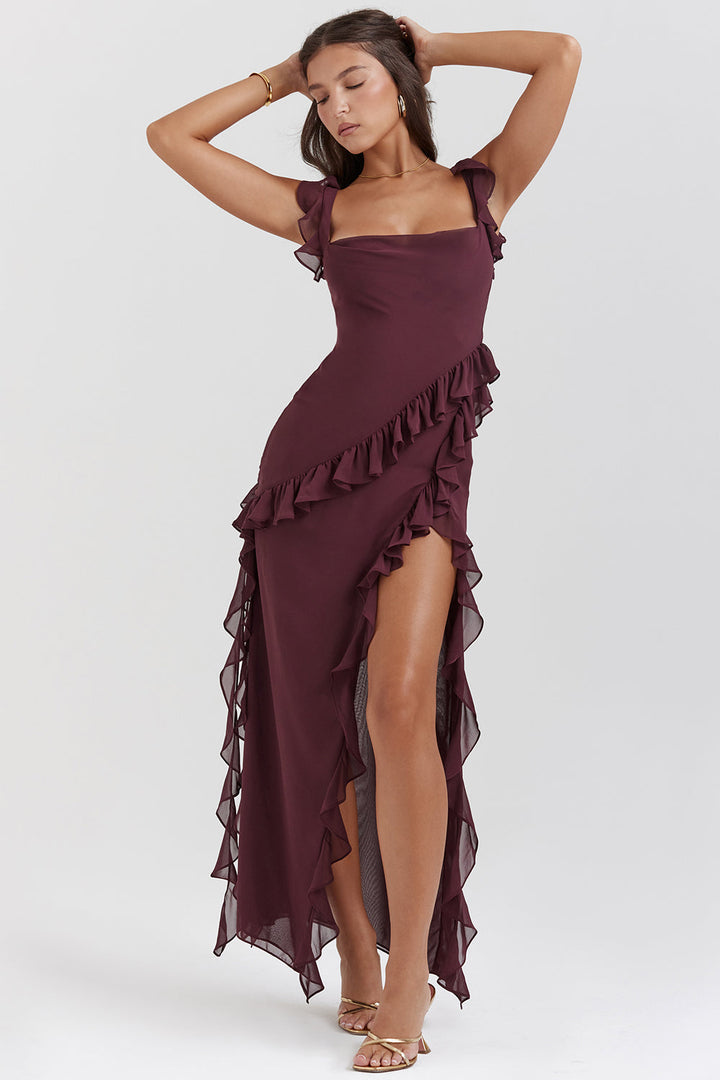 Jana | Élégante robe à volant asymétrique