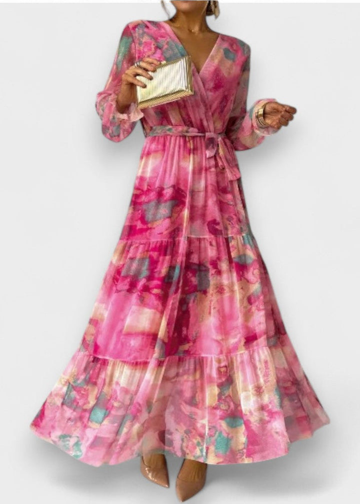 Luísa - Robe fleurie portefeuille