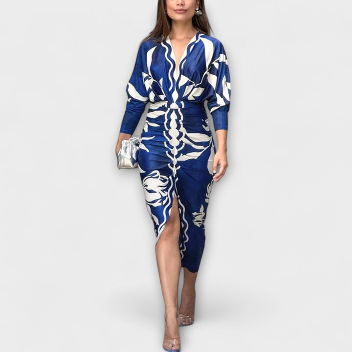 Cleo – Robe midi dolman à imprimé brésilien