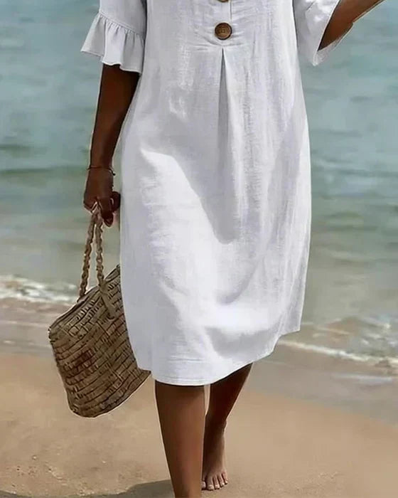 Robe du quotidien blanche au style floral
