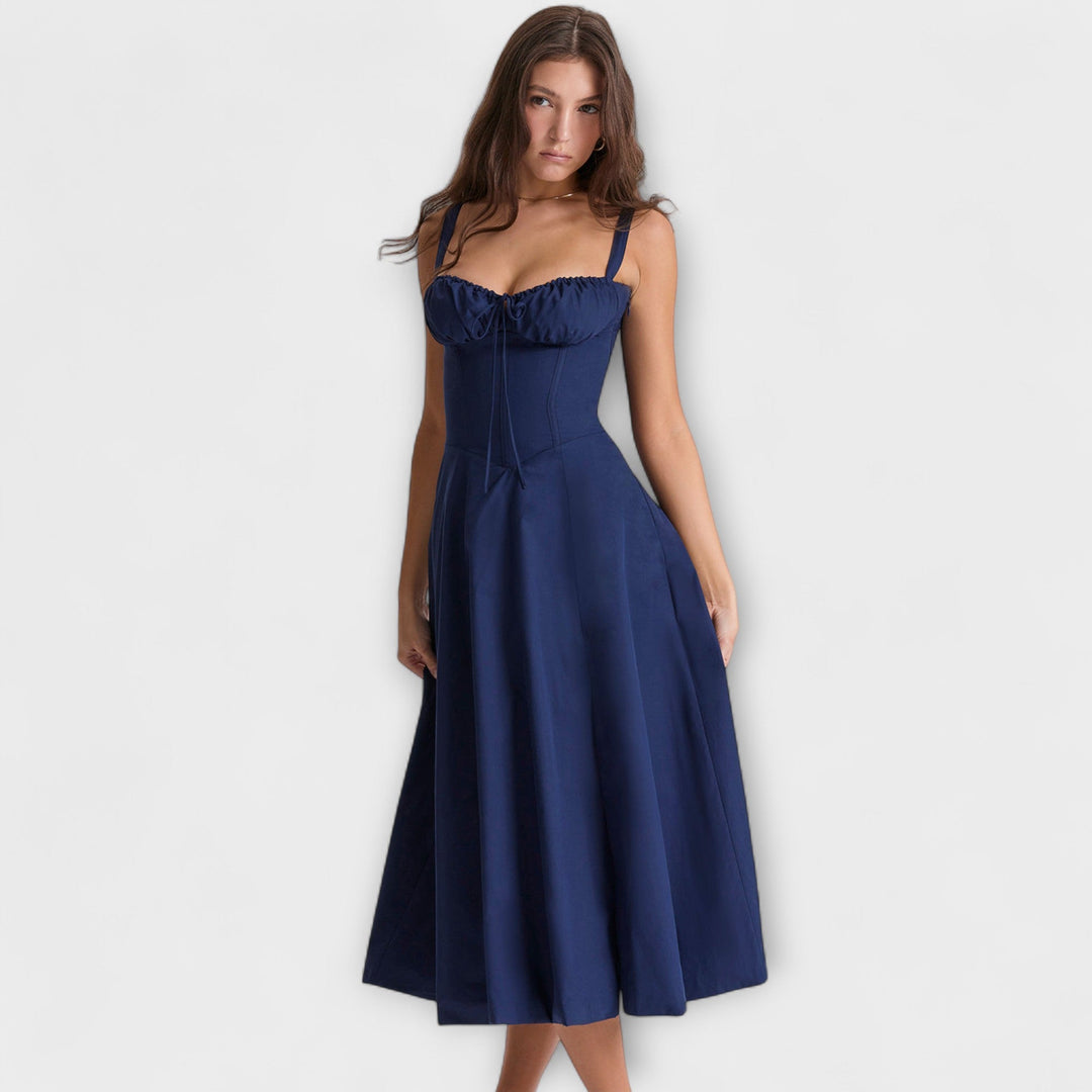 Zipporas - Robe bustier cintrée à imprimé floral printanier moderne