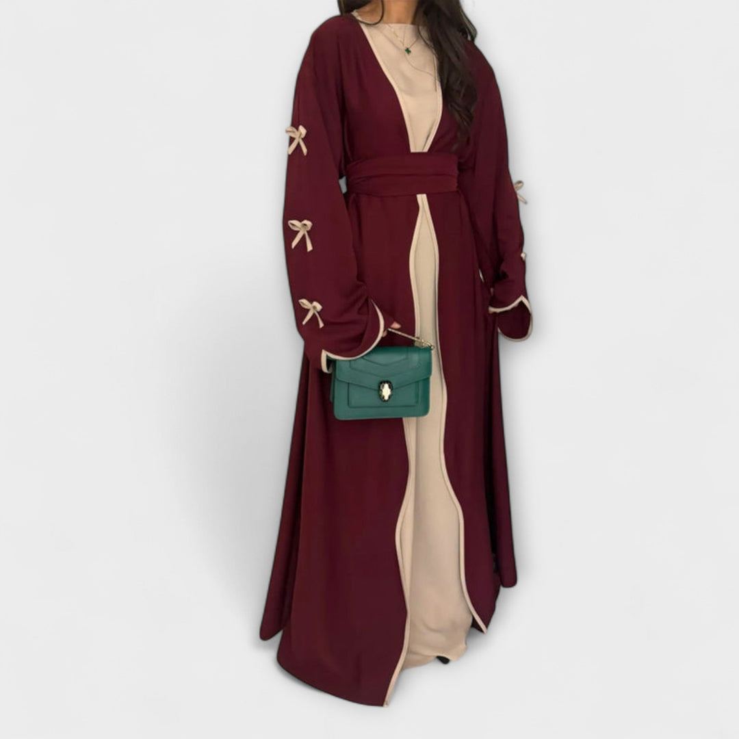 Jasmin | Duo chic cardigan et robe avec nœud décoratif