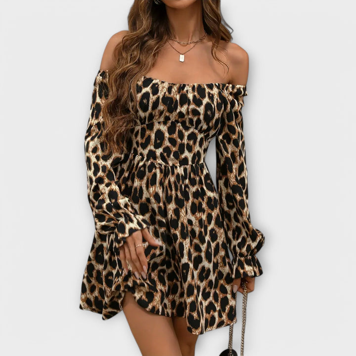 Charmante robe à imprimé léopard