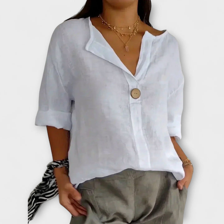 Nicole - Blouse stylée à col en V