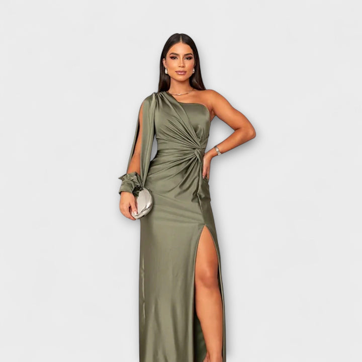 Julie | Robe structurée à encolure raffinée