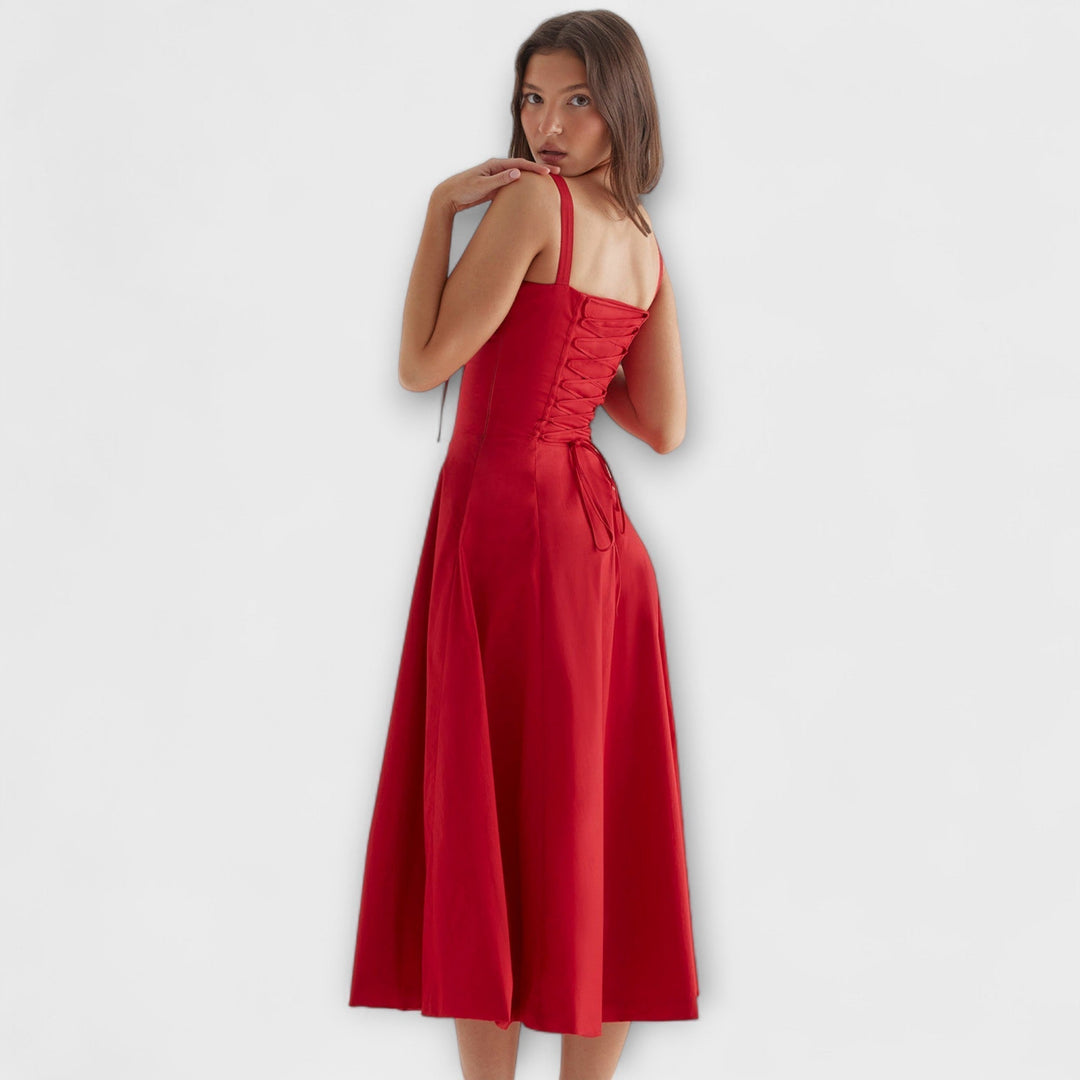 Zipporas - Robe bustier cintrée à imprimé floral printanier moderne