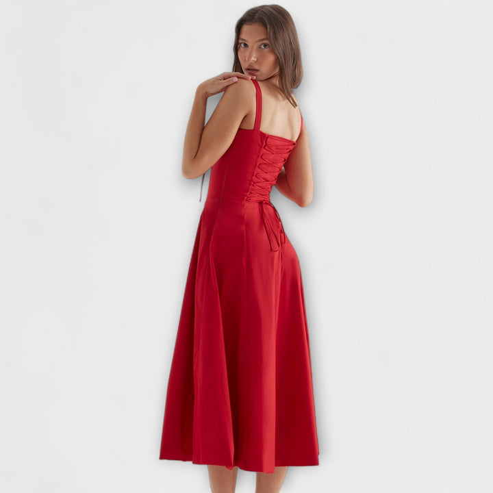 Zipporas - Robe bustier cintrée à imprimé floral printanier moderne