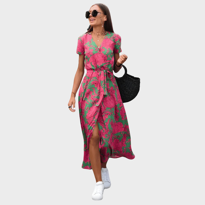 Aldona | Robe portefeuille aérienne qui marque la taille