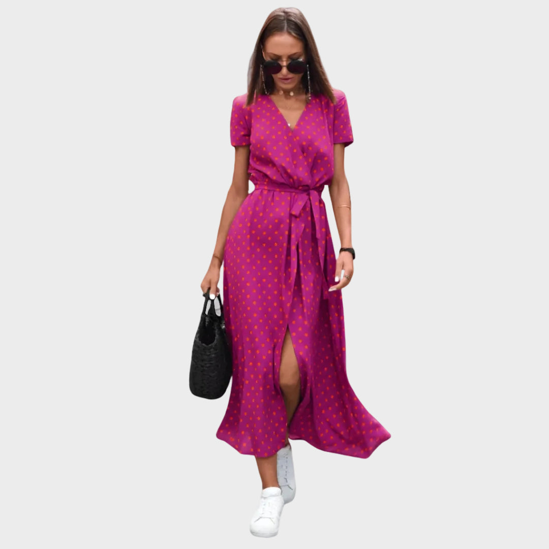 Aldona | Robe portefeuille aérienne qui marque la taille