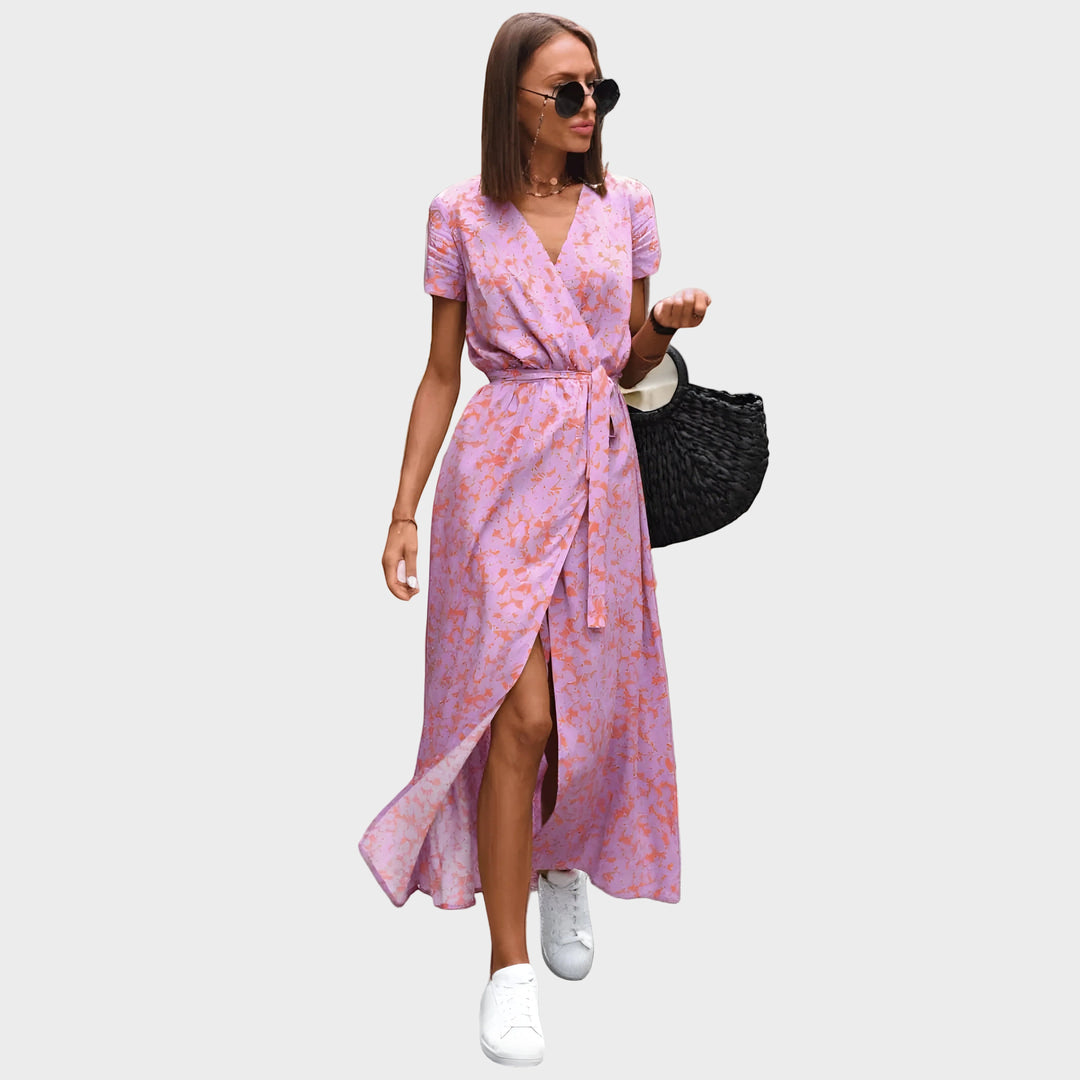 Aldona | Robe portefeuille aérienne qui marque la taille