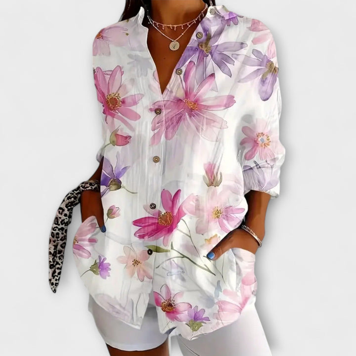 Gaida - Blouse fleurie aérienne pour l’été