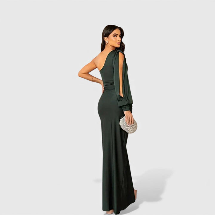 Katarzyna | Robe de soirée à une épaule et fente latérale