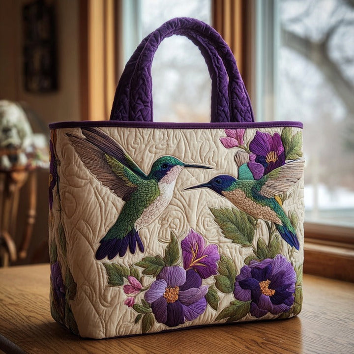 SAC MATELASSÉ | COLIBRIS VIOLETS
