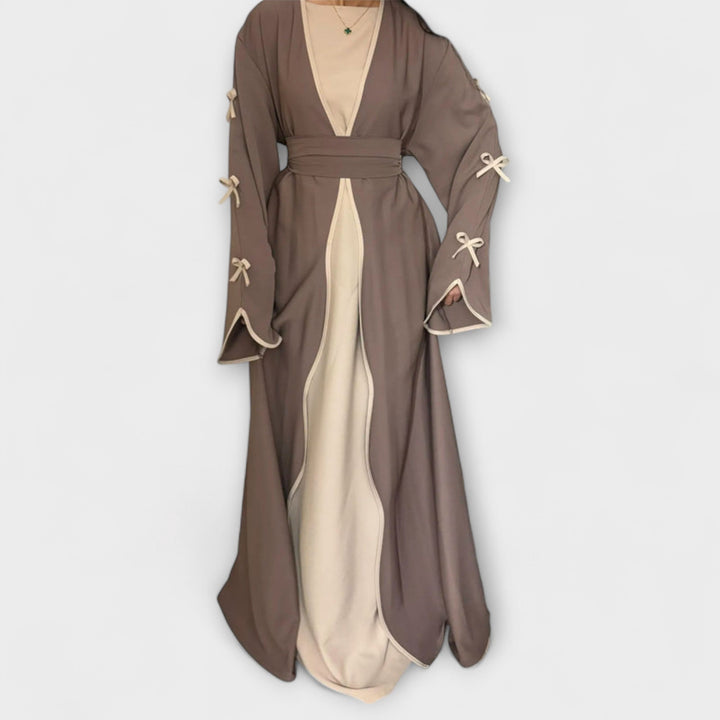 Jasmin | Duo chic cardigan et robe avec nœud décoratif
