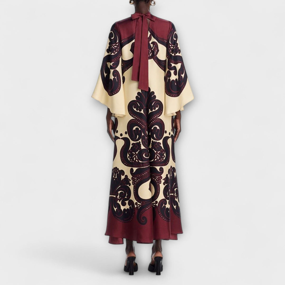 Lucy | Robe maxi respirante à imprimé grenadille pour une élégance sans effort