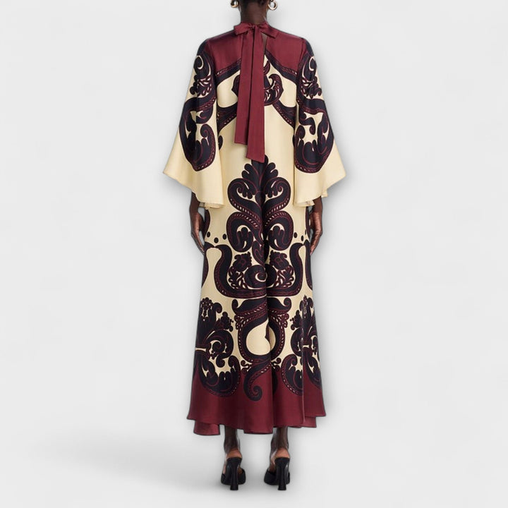 Lucy | Robe maxi respirante à imprimé grenadille pour une élégance sans effort