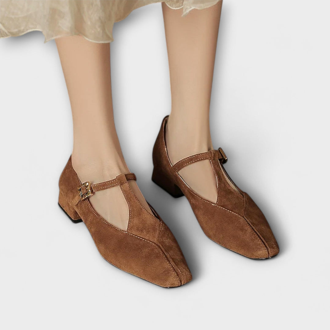 Ella - Boucle à bride en T avec talons bas