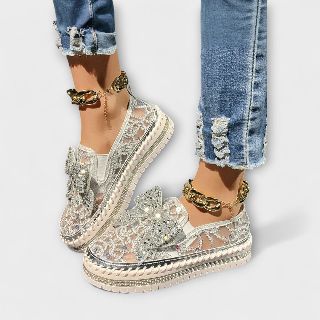 Rue – Mocassins à nœud en strass