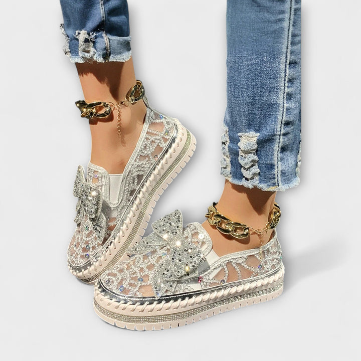 Rue – Mocassins à nœud en strass