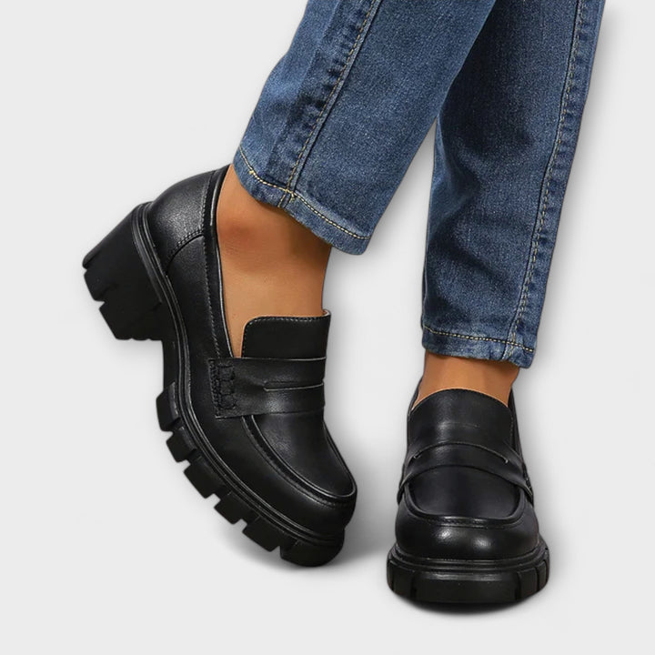 Harriet - Mocassins décontractés à talon épais