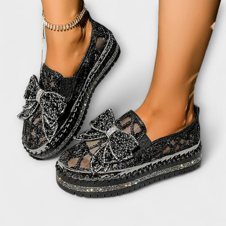 Rue – Mocassins à nœud en strass