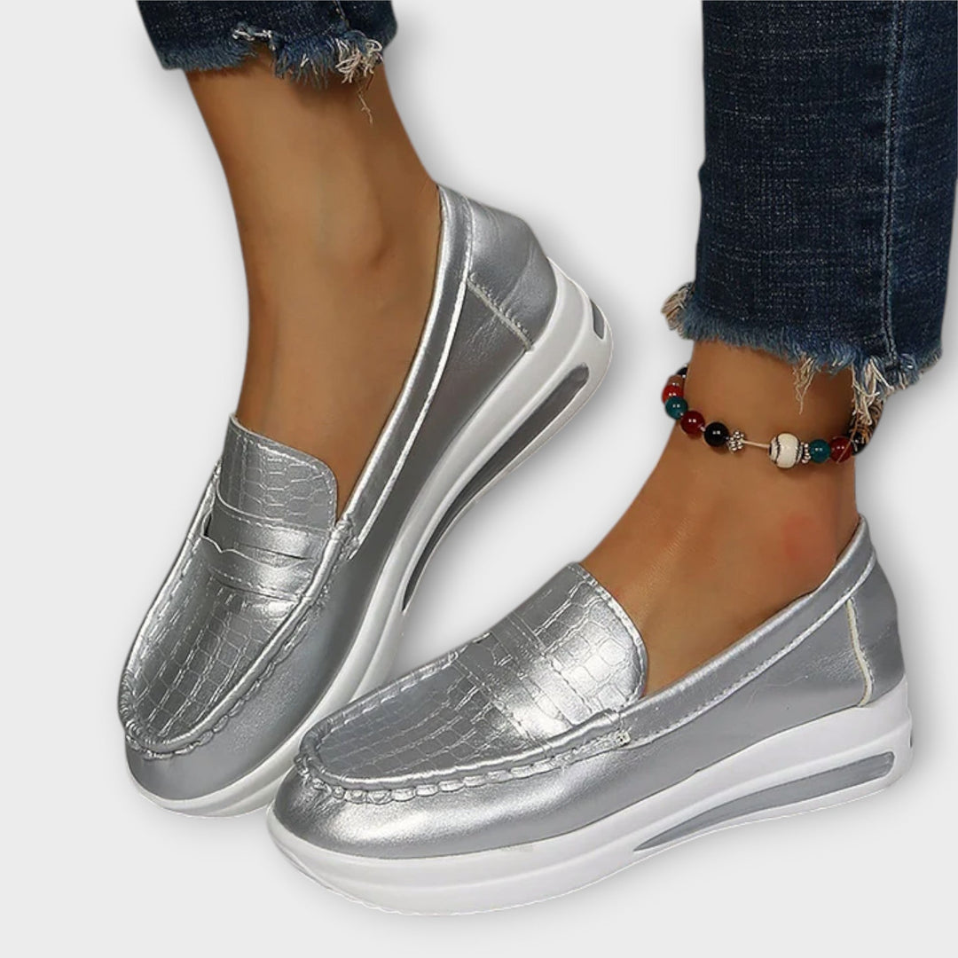 Anna - Mocassins bas à coutures imprimées
