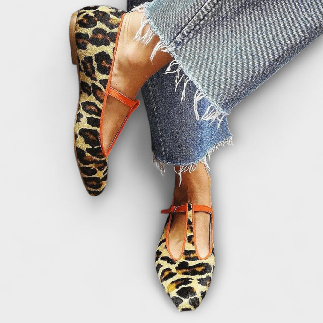 Gaia | Ballerines pointues motif léopard